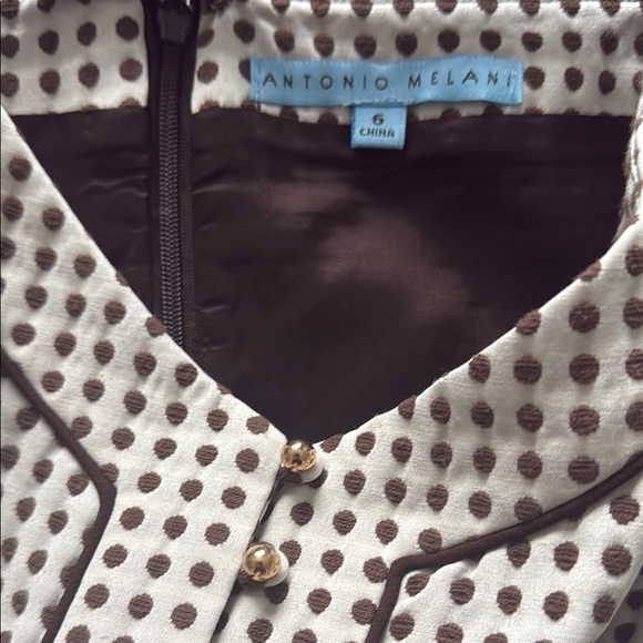 Elegant Antonio Melani Polka Dot Dress Size 6 - Picture 7 of 8